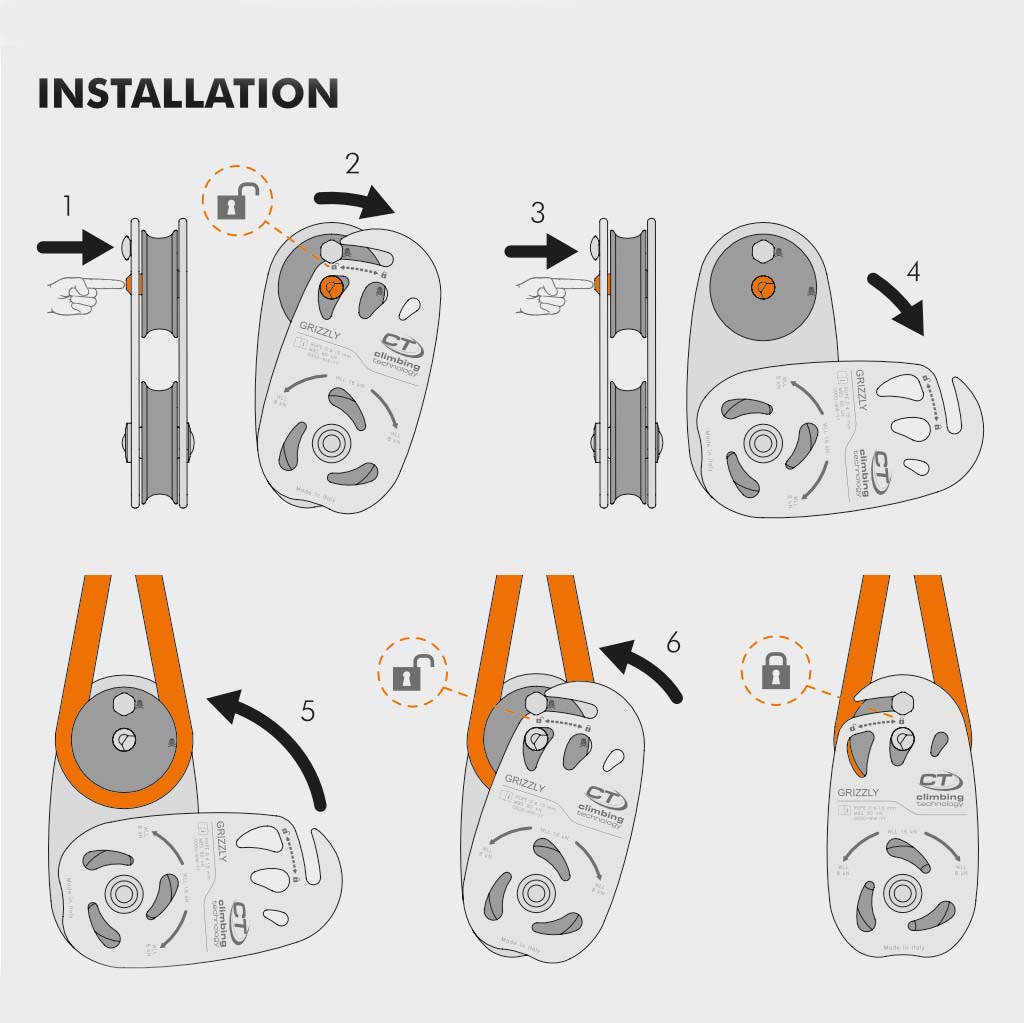 Climbing Technology Heavy Duty Grizzly Tree Felling Pulley Instructions