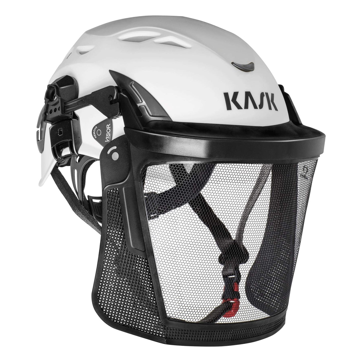 Full Face Metal Mesh Visor On KASK High Performance Plus Helmet