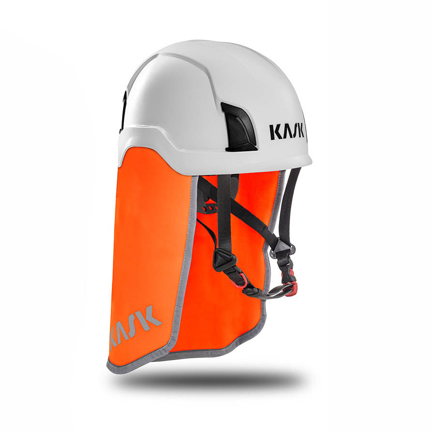 KASK Zenith Climbing Helmet Neck Shield- Orange Fluro