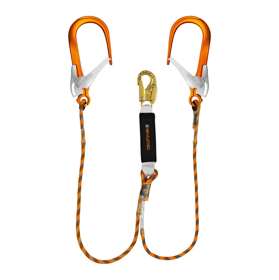 Skylotec BFD Y SK12 Lanyard Twin Hook with Snaphook and Aluminium Scaffold Hooks L-AUS-0199-2
