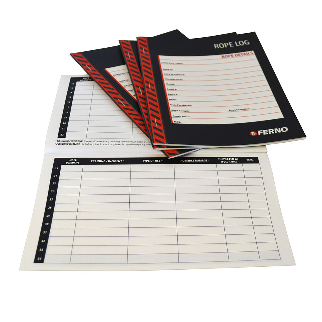 Inspection  Rope Inspection Log Book - Record Book