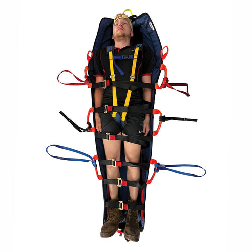 Ferno vertical rescue stretcher in a compact roll up design for confined space rescue