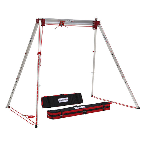 Ferno ArachniPOD standard bridge beam system with movable trolley for trench rescue