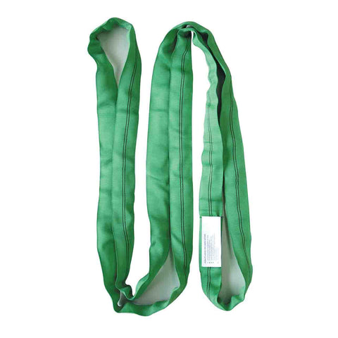 Green 2 Tonne 2 Meter Soft Slings Tie Off Adapters
