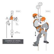 CT Sparrow 200R Rescue Descender Showing Two Person Descent