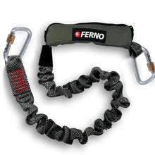 Single Tail / Single Leg Elasticised Absorber Lanyard With Triple Action Karabiners For Safety Harnesses