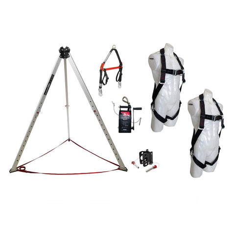 Industripod Plus Tripod Confined Space Kit With Harnesses - Winch - Spreader Bar