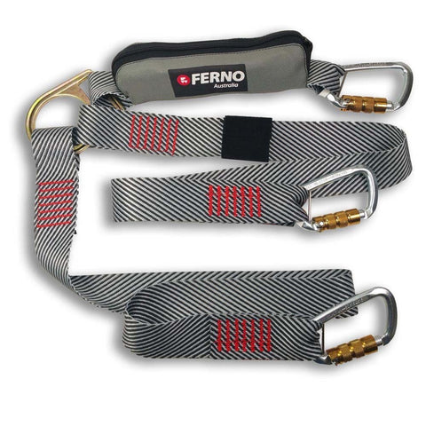 Twin Tail / Twin Leg Absorber Lanyard With Triple Action Karabiners For Safety Harnesses