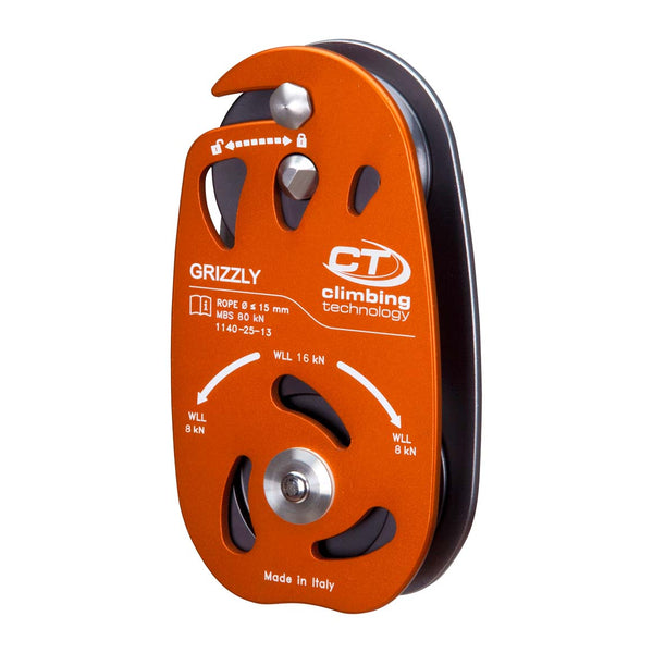 Climbing Technology Grizzly heavy duty arborist rigging pulley with side plate
