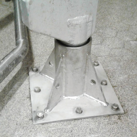 Rescue Davit Confined Space Device Honor Twin Sleeve Davit Fixed Floor Base Stainless or Galvanised