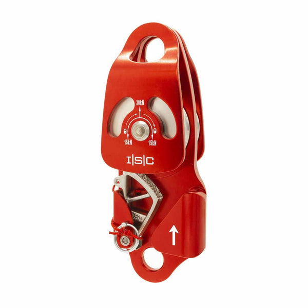 ISC rescue hauler one-way locking double pulley rope grab