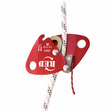Red Back Rope Grab Back Up Device With Fixed Cord Shown Open on The Rope