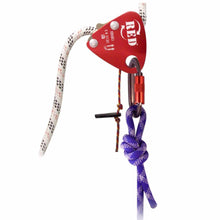 Red Back Rope Grab Back Up Device With Popper Cord Shown in The Locked Position