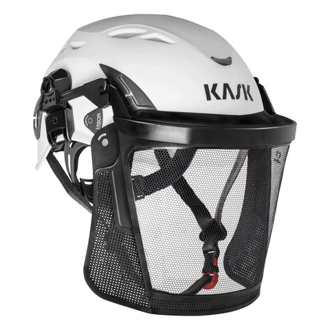Full Face Metal Mesh Visor On KASK High Performance Plus Helmet 