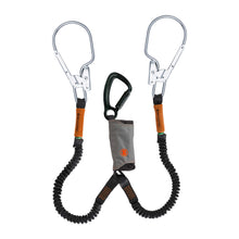 Twin Tail Flex Lanyards Alloy Carabiner and Extra Large Scaffold Hooks