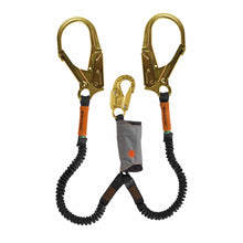 Twin Tail Flex Lanyards Double Action Hook and Large Steel Scaffold Hooks