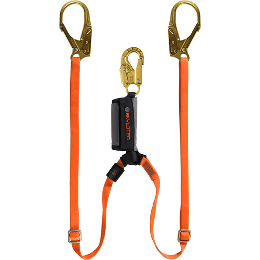 Shock Absorbing Lanyards Skysafe Pro Adjustable Y Twin Leg 1.2 to 1.8m Double Action Hook