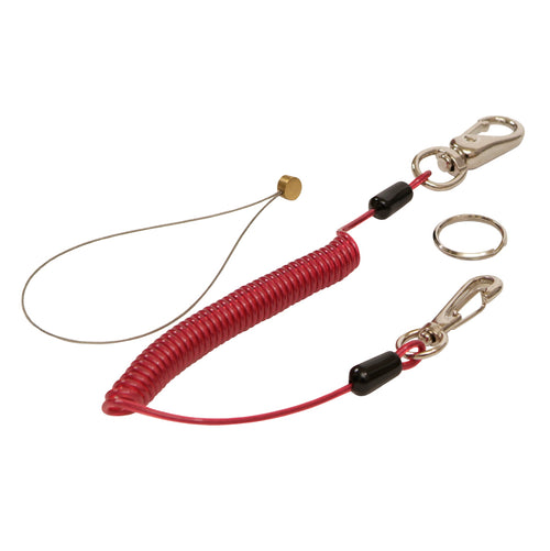 Ferno Safe Spring Hook coiled stainless steel wire tool lanyard